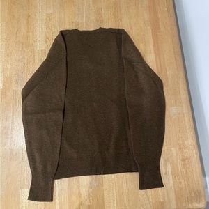 Vintage sweater, British crown, Hong Kong, Brown Lambs wool